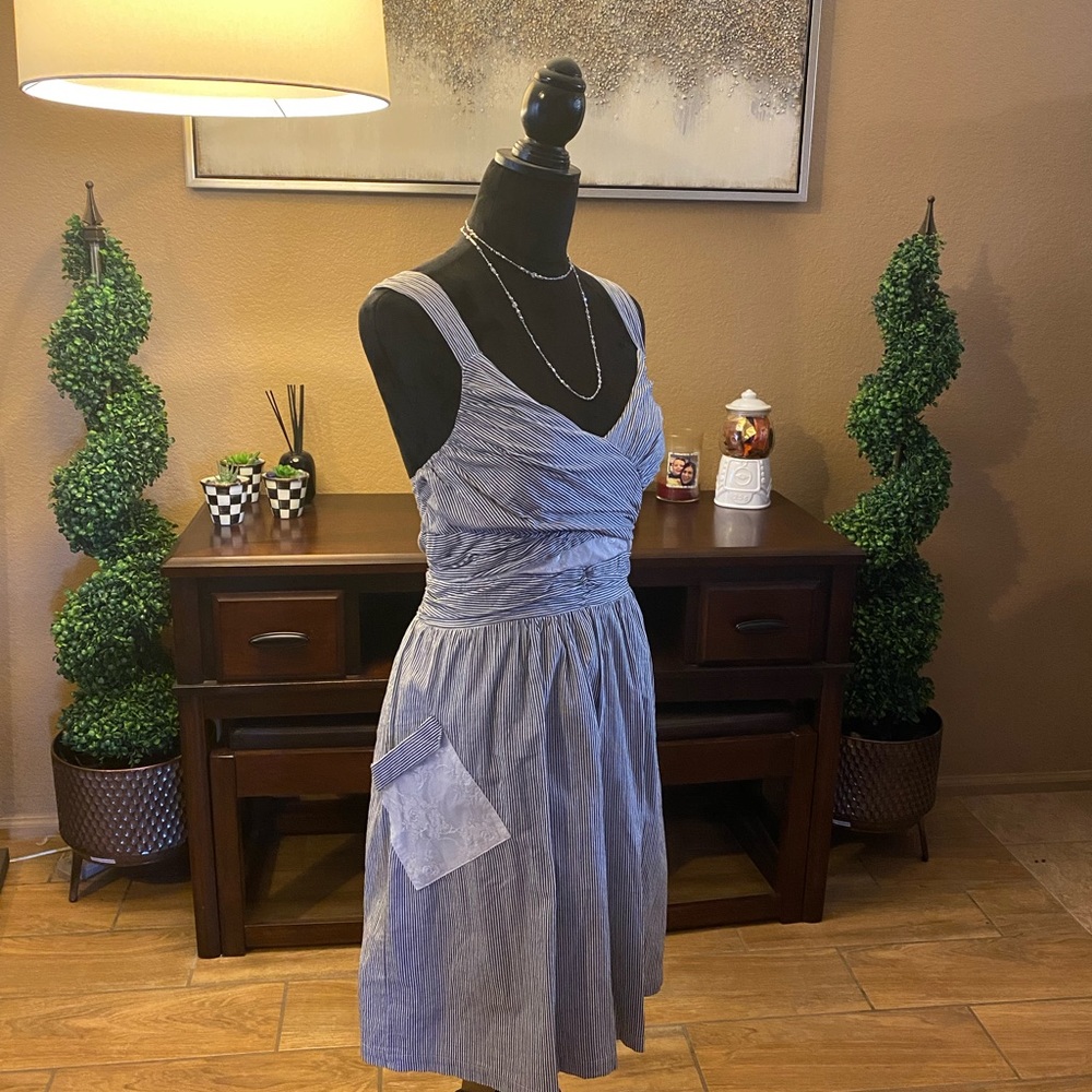 Jonathan Martin Stripped Strappy Dress - Size 16 - Picture 2 of 3